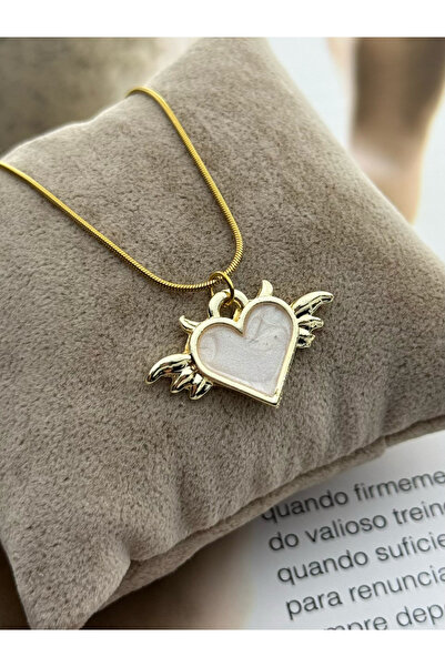 roshel قلادة نسائية من الفولاذ المقاوم للصدأ باللون الذهبي مع تفاصيل على شكل ...