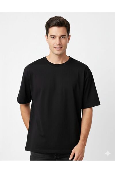 Me&On WEAR تي شيرت سادة أساسي مصنوع من القطن بنسبة 100%، مقاس قصة فضفاضة، قصة...