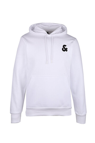 Jack & Jones Hanorac cu glugă pentru bărbați, alb murdar, JCOAND SWEAT HOOD EXC