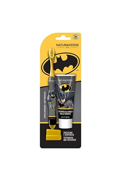 Naturaverde Set of 2 x Toothpaste, 25 ml and Batman Toothbrush,