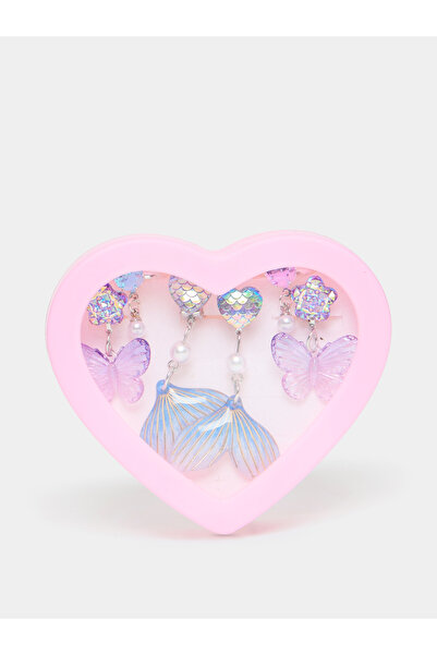 Styli Set of 3 - Embellished Dangle Earrings with Heart Box