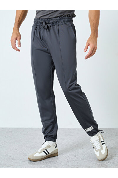 Styli Men Charcoal Ultra Soft Slim Pintuck Athleisure Joggers