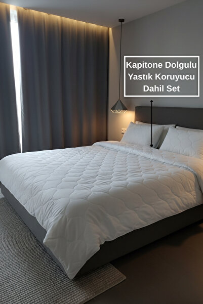 Mislina Home Ультра м'яка силіконова ковдра з капітоном для двомісного ліжка ...