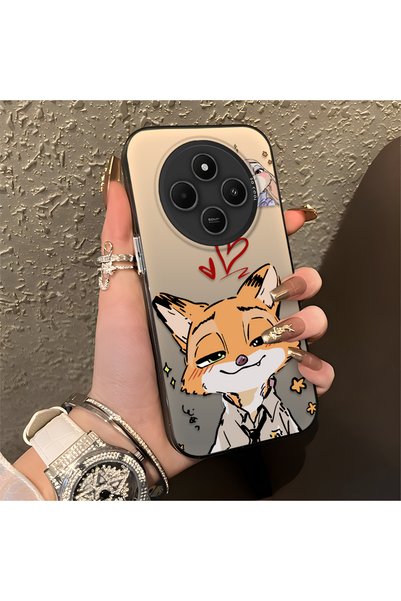 CHICASELUX Redmi 14C 4G/5G Compatible Heart-Themed Fox Rabbit Printed Case, M...