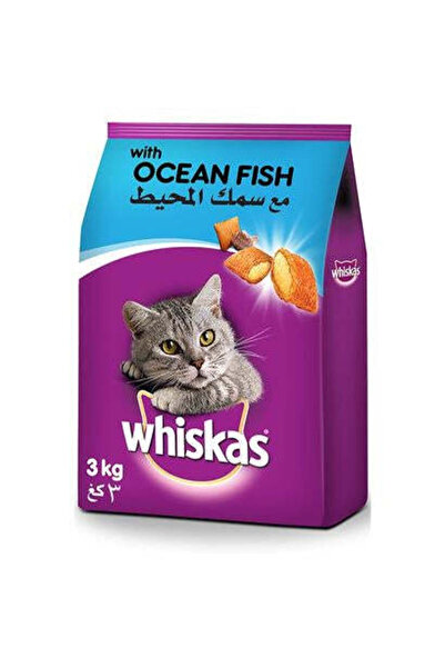 Whiskas طعام جاف للقطط البالغة بنكهة أسماك المحيط - 480 غرام