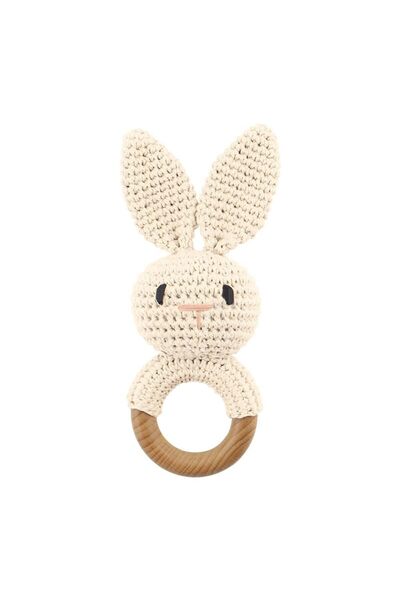 Arabest لعبة خشخيشة كروشيه للأطفال، حلقة تسنين للأطفال، لعبة إمساك لطيفة للأط...