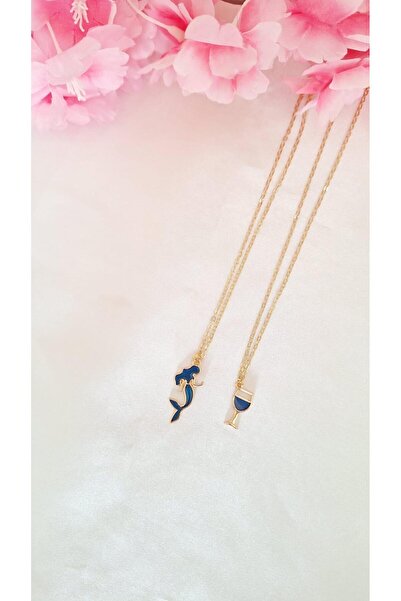SOUL BY A&B 2-Piece Mermaid Wine Necklace Blue Necklace Stylish Vip