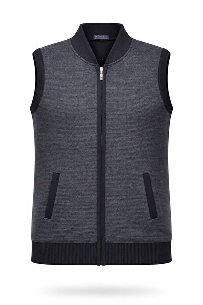 HEDEFNUR TEKSTİL Men's Middle Age and Above Knitwear Knitted Acrylic Winter Z...