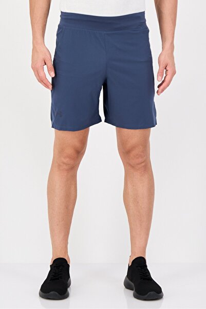 Under Armour Men Fitted Fit Drawstring Running Shorts, Grey