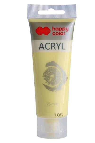 HAPPY COLOR Culoare acrilica 75ml, galben pastel,