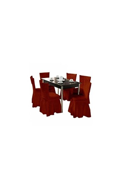 OEM Set of 6 Seat Covers with Backrest, Cotton, Brick Red