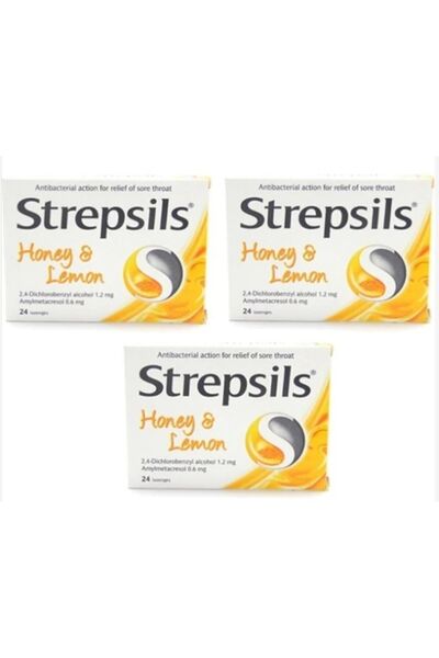 STREPSİLS Strepsils Bal & Limon Aromalı 24 Pastil 3 Adet