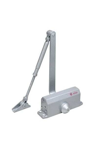 silin Hydraulic Door Closer with Arm for Doors 25-45kg, Silver