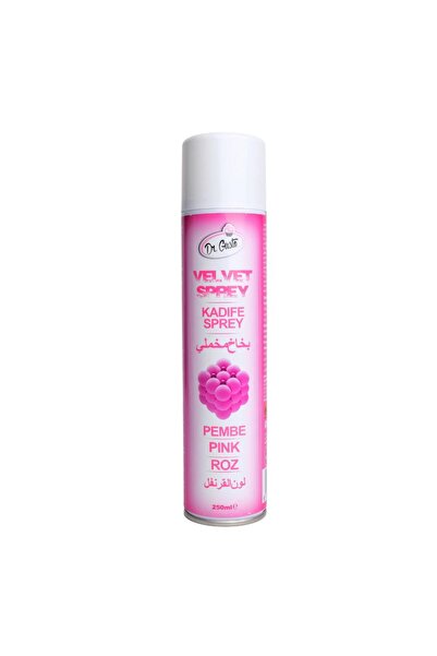 Dr. Gusto Kadife Sprey Pembe 250 ML – Velvet Efekt Pasta ve Tatlı Kaplama Gıd...