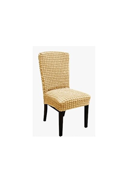 E EFRALL Set de 6 huse de scaun elastice și crep, bumbac/poliester, bej - Con...