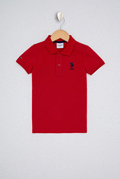 U.S. Polo Assn. Boy's Red Polo Collar T-Shirt 50232279-Vr171