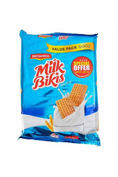 Britannia Milk Bikis Value Pack Biscuits 8 x 90gm