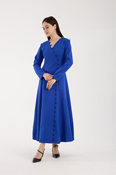Stylish Stylish and elegant blue dress with buttons