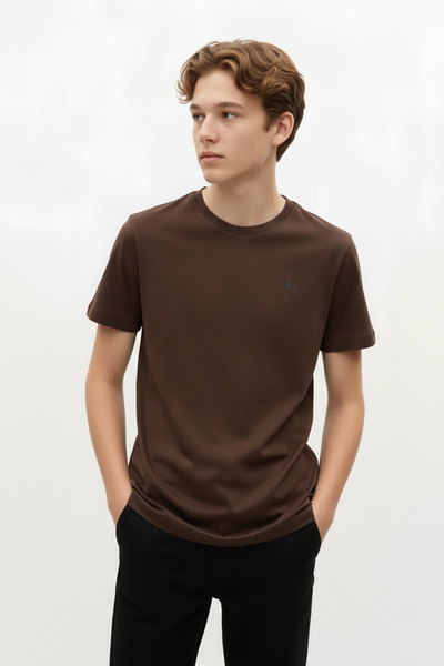 Kozik Μπλουζάκι για αγόρια με κέντημα στον λαιμό και κοντά μανίκια KZK001