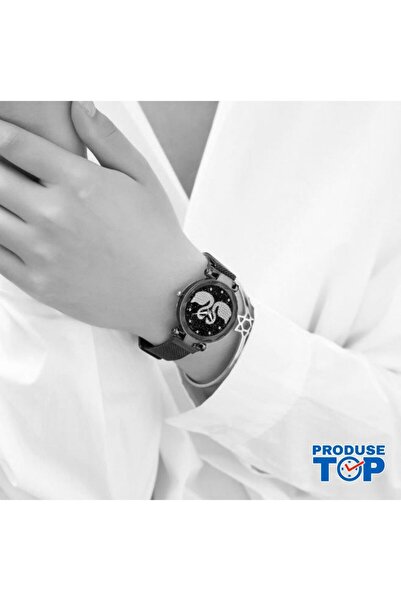 QUARTZ Elegant Casual Red Women's Watch with 2 Swans and Adjustable Magnetic ...