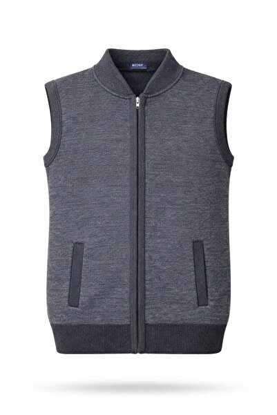 HEDEFNUR TEKSTİL Men's Middle Age and Above Knitwear Knitted Acrylic Winter Z...