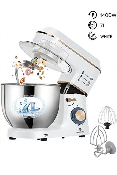 TOSCANA U Toscana U 7L 1400W Electric Stand Mixer with Lid and LED Light