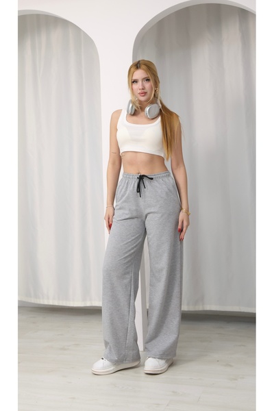 ESTA BUTİK Kadın Pamuklu Kumaş Yandan Cepli Eşofman Altı