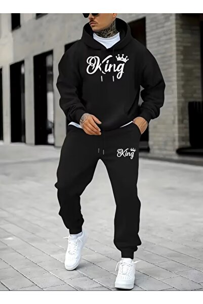 LAND MODA مجموعة رياضية كاجوال من ديلي سبورت تريند مكونة من قطعتين K بغطاء رأ...