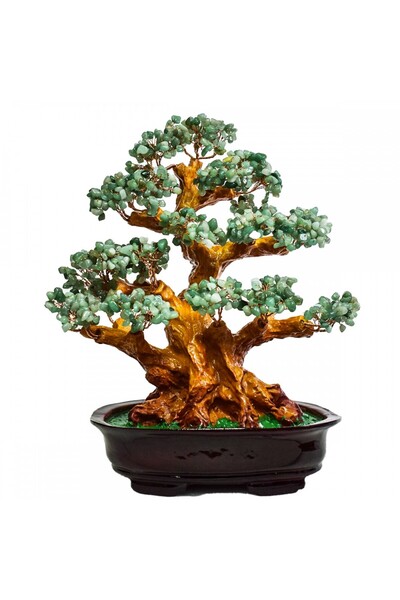 Naimeed Copac Feng Shui cu pietre de aventurină, suport ceramic, Naimeed, D46...