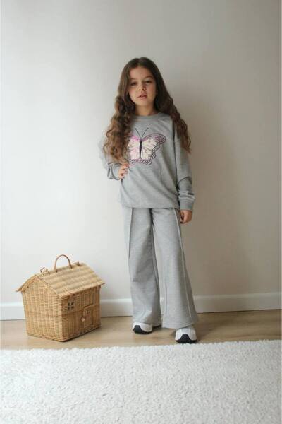 NURTOPU Girl's Set, 2-Piece Top and Bottom Set, Transitional Soft Texture, Fu...