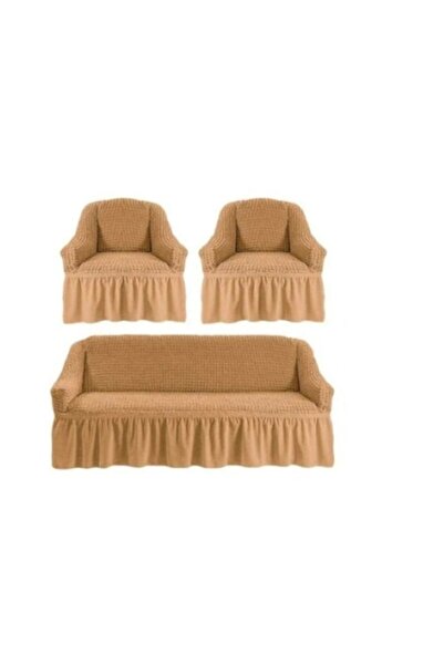 E EFRALL Universal Sofa Covers Set for 3-Seater Sofa and 2 Armchairs - Cappuc...
