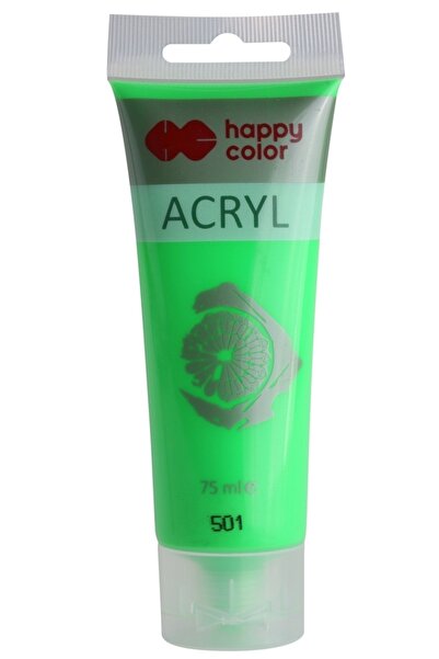 HAPPY COLOR Culoare acrilica 75ml, verde fluo,