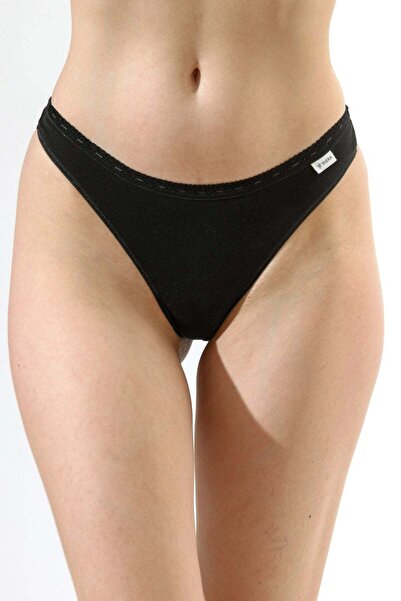 Piera Black tight thong panties CECILIA S1791