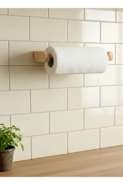 Sodo Home Masif Çam Rulo Peçetelik Havluluk Askısı