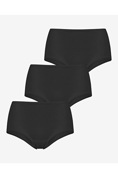 Bolero Kadın 3'lü Yüksek Bel Slip Külot Siyah