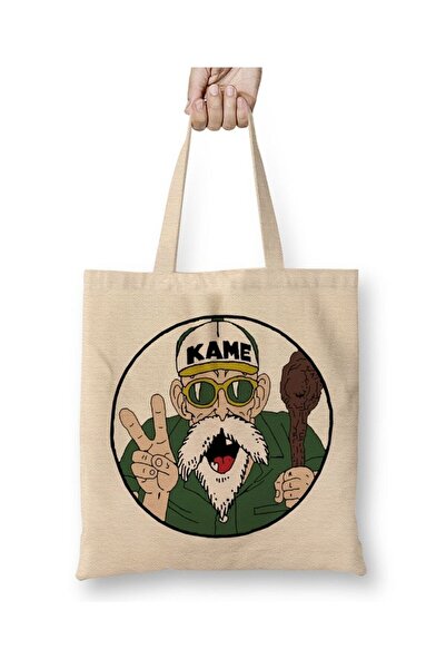 Toyaso حقيبة تسوق من القماش الأبيض من دراغون بول كامي بمقبض طويل، حقيبة للشاطئ