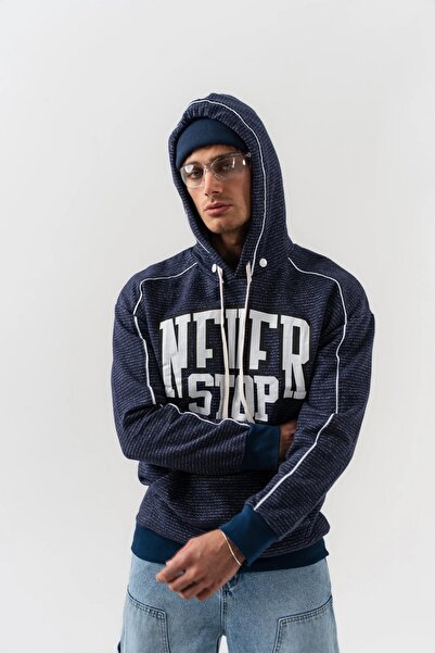 go gang own Φούτερ Never Stop Kanguru με λεπτομέρεια τσέπης με κουκούλα