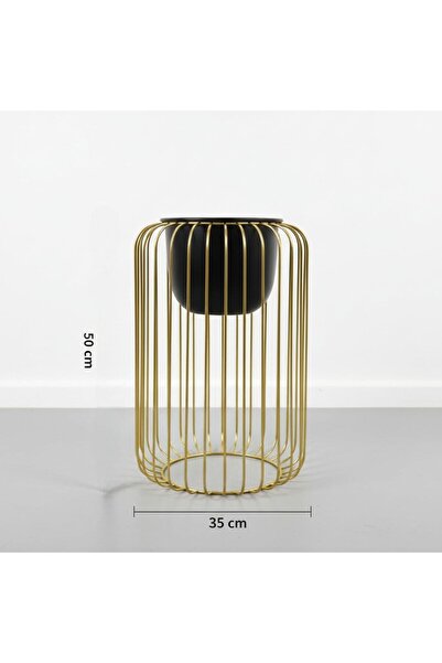 Generic Modern Metal Plant Stand with Black Mild Steel Pot