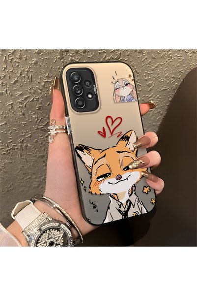 CHICASELUX Samsung Galaxy A52/A52S Compatible Heart-Themed Fox Rabbit Printed...