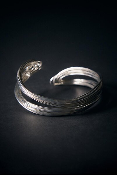 Stradivarius Multi metallic thread rigid bracelet