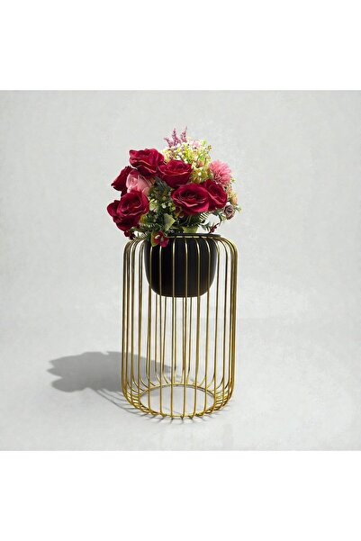 Generic Modern Metal Plant Stand with Black Mild Steel Pot