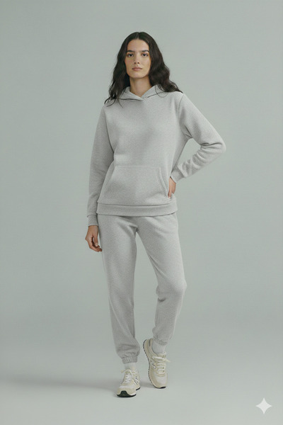 RABTEKS Women's Daily Oversized Hooded Tracksuit Set Winter Cotton Lined