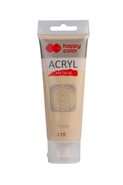 HAPPY COLOR Culoare acrilica 75 ml, auriu deschis metalic,