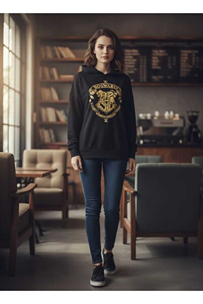 citystyle Women's Sweater with Print Detail, Black, Long Sleeve, Crew Neck Ho...