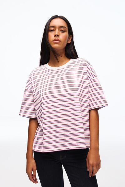 Bershka Boxy fit baskılı t-shirt