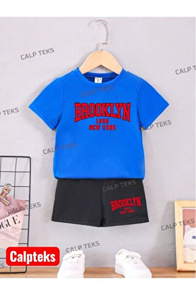 CALP TEKS ΚΟΚΚΙΝΟ ΣΕΤ ΠΑΙΔΙΚΟ ΚΑΛΟΚΑΙΡΙΝΟ ΣΕΤ ΜΕ ΣΤΑΜΠΑ BROCKLYN, ΣΟΡΤΣ-ΜΠΛΟΥ...