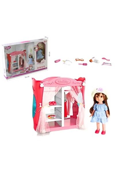 Toybox Pretend Play Wardrobe Fashion Doll Set for Girls with Clothes, Accesso...