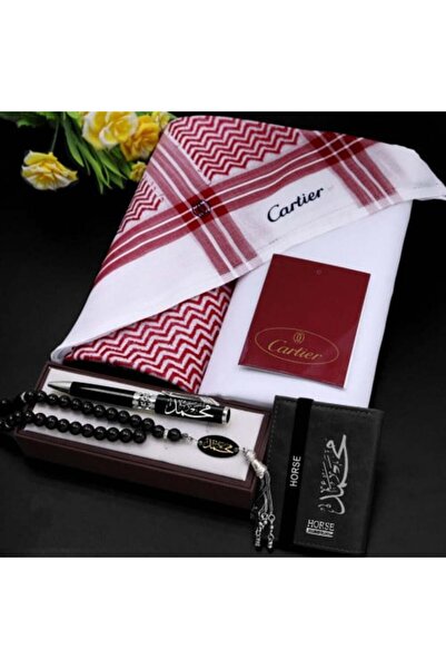 Cartier صندوق رجالي - غترة، قماش، قلم، ومحفظة فاخرة