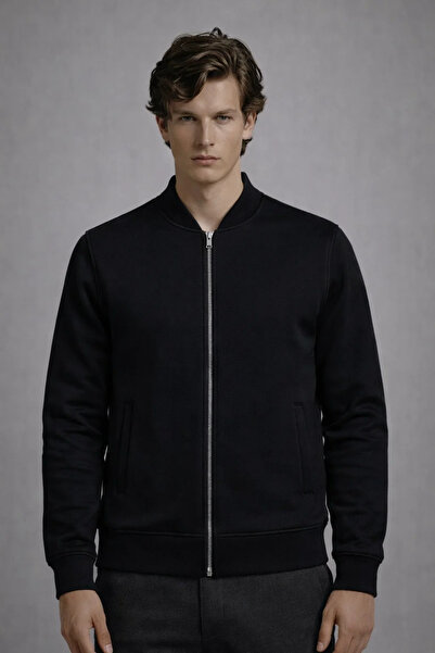 COMBİNE MİCHAİL Чоловічий чорний коледж-піджак з двома кишенями