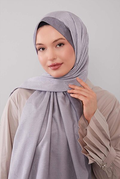 Levidor A.Grey Honeycomb Embroidered Monogram Shawl